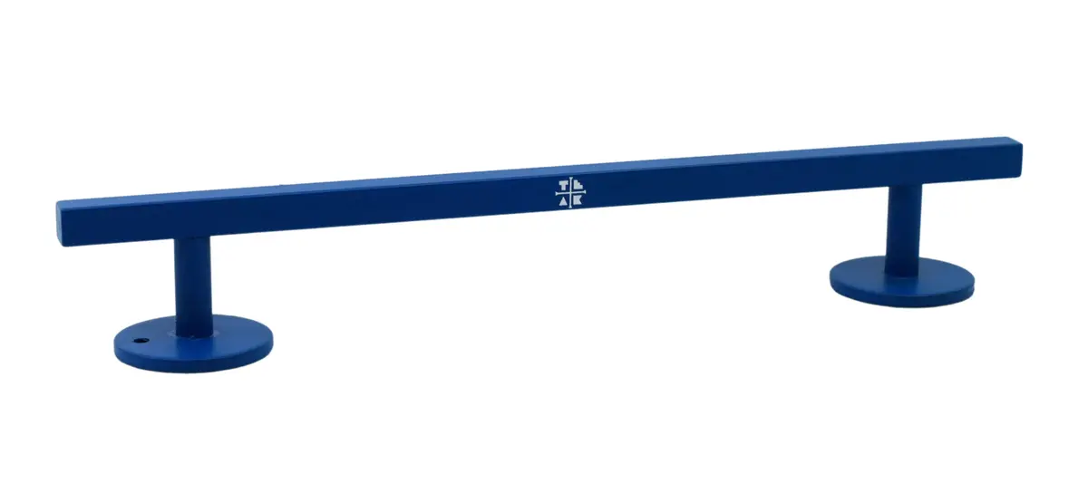 Straight, Square Fingerboard Rail, 10" Long - Steel Construction - Cobalt Blue 1