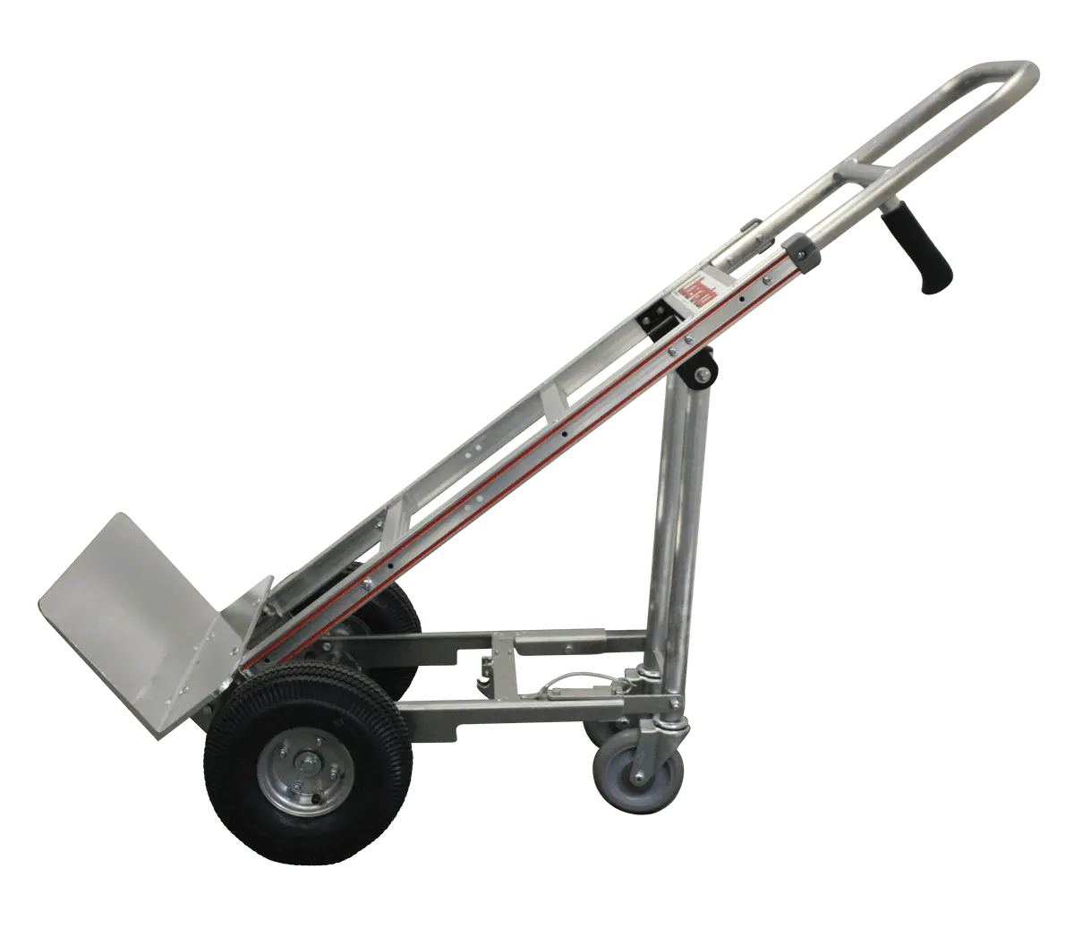 B&P Aluminum Hand Truck 60" W/ 4Th Wheel Attachment - 600Lb Capacity 1