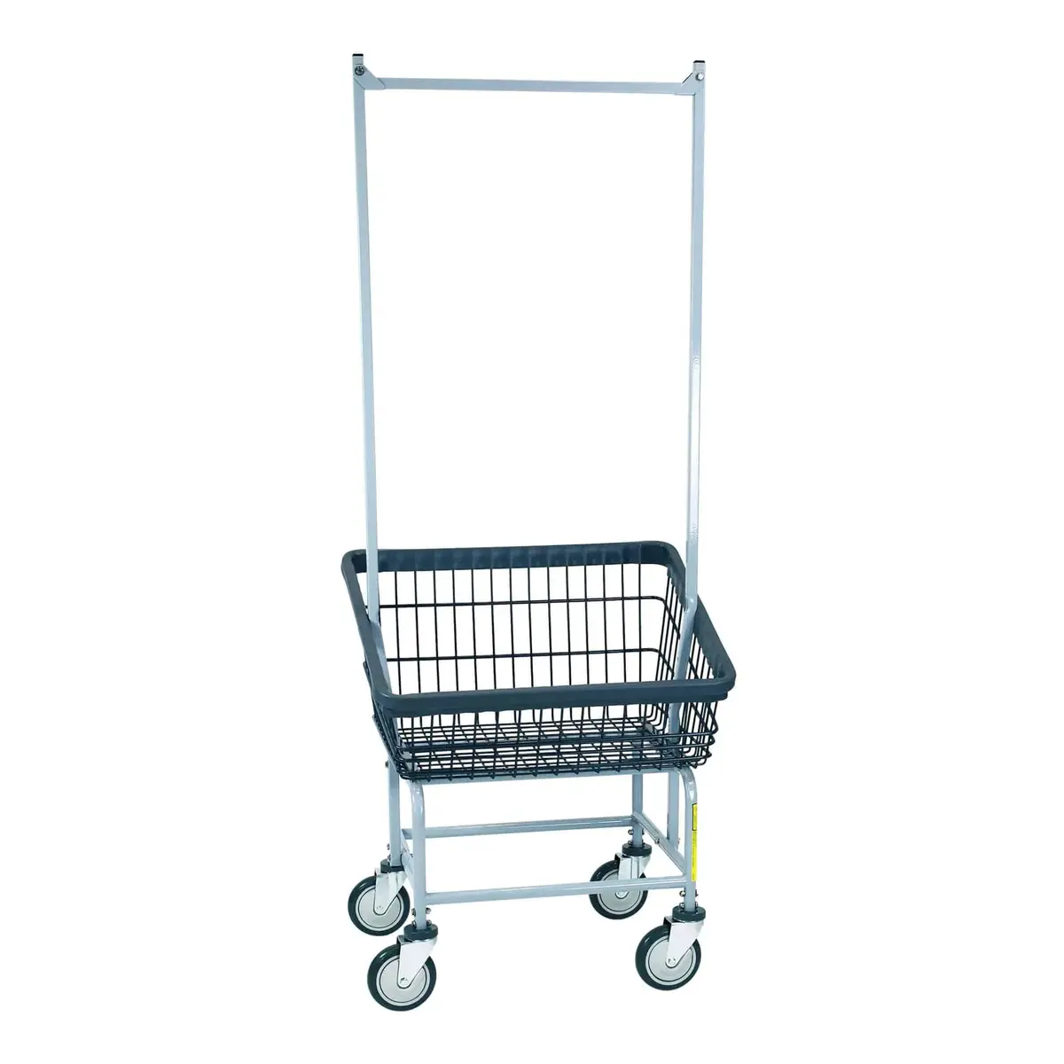 Front Load Laundry Cart With Double Pole Rack 1
