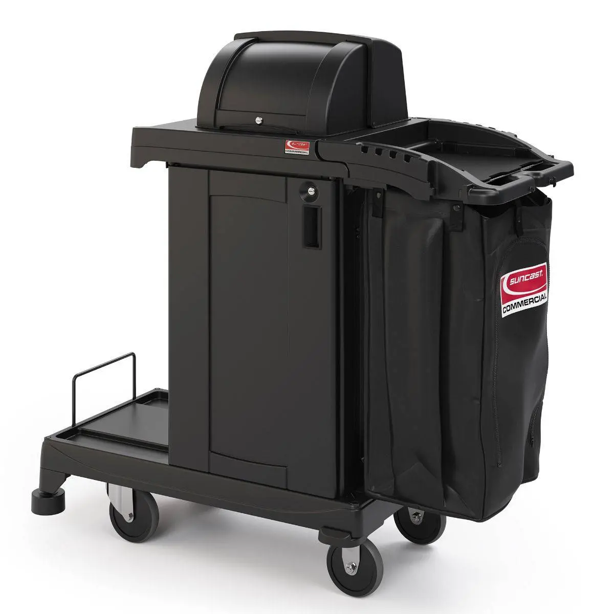 High-Security Cleaning Cart, Black 1