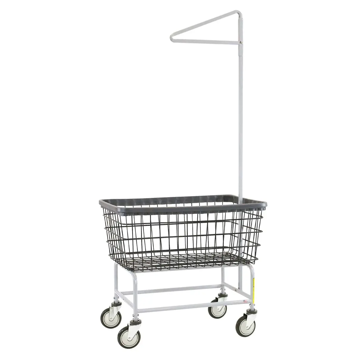Large Capacity Laundry Cart With Single Pole Rack 1