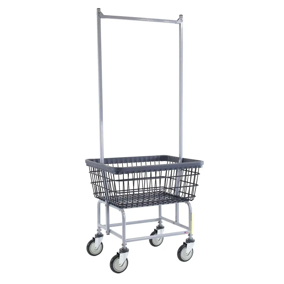 Laundry Cart With Double Pole Rack 1