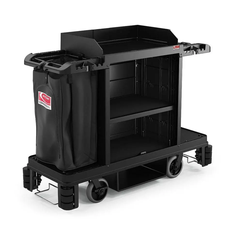 Premium Housekeeping Cart, Black 1