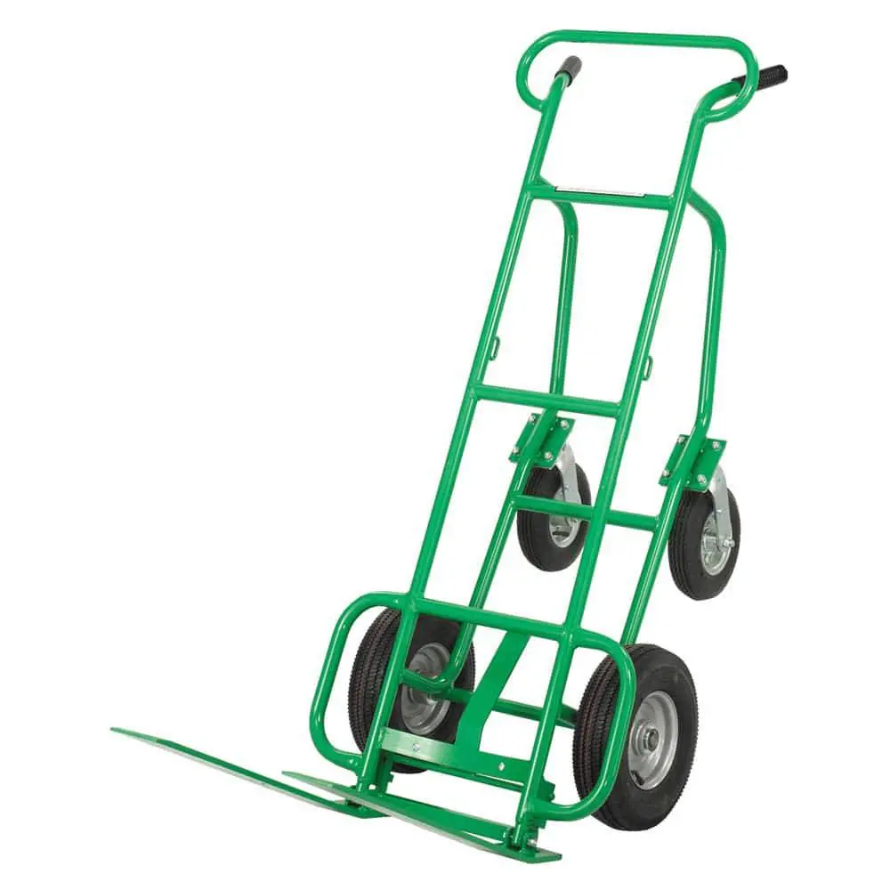 Valley Craft 4-Wheel Deluxe Pallet Hand Truck, Extended Forks 1