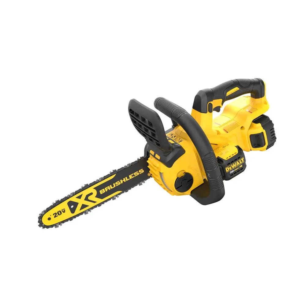 Dewalt 12" 20-Volt Max Lithium-Ion Cordless Brushless Chainsaw W/ (1) 5.0Ah Battery And Charger 1