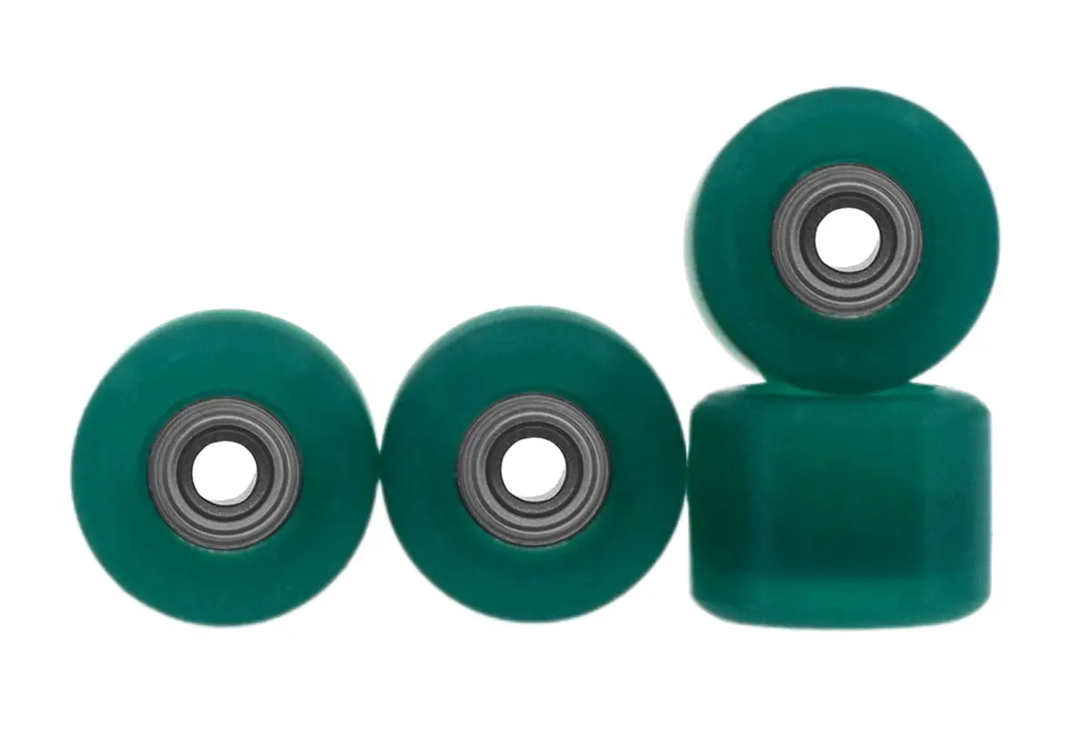 Apex Shorty Wheels - 71D Urethane - Abec-9 Bearings - "Jade Green" 1