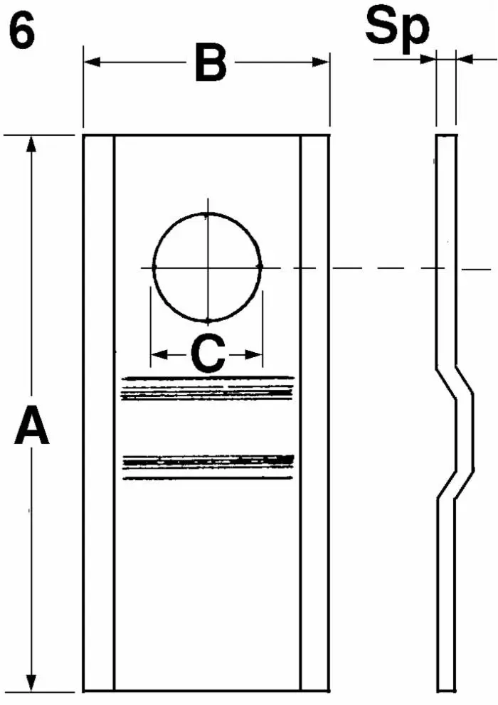 Hesston 784095 Disc Mower Blade 2