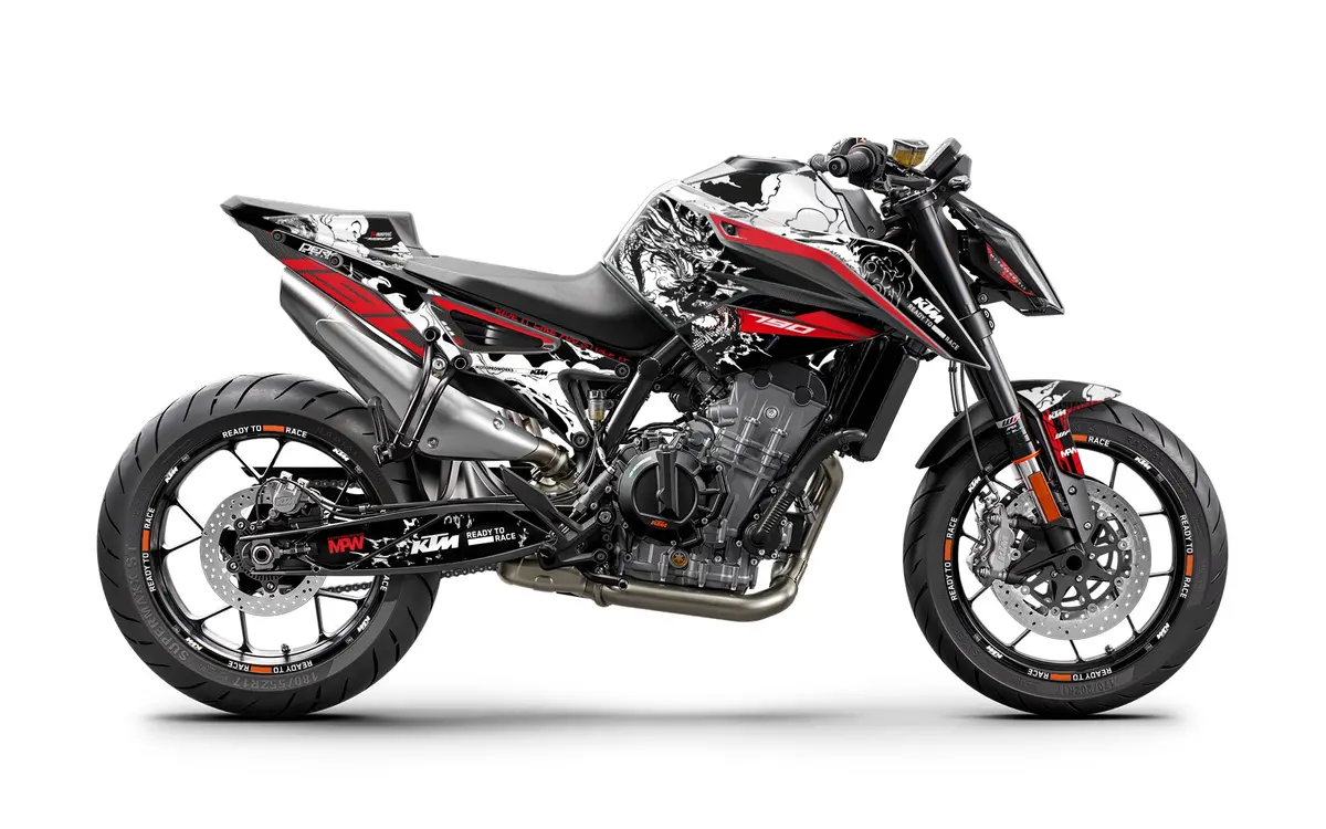 Ktm 790/890 Duke Graphics - "Drakai" (Red) 1