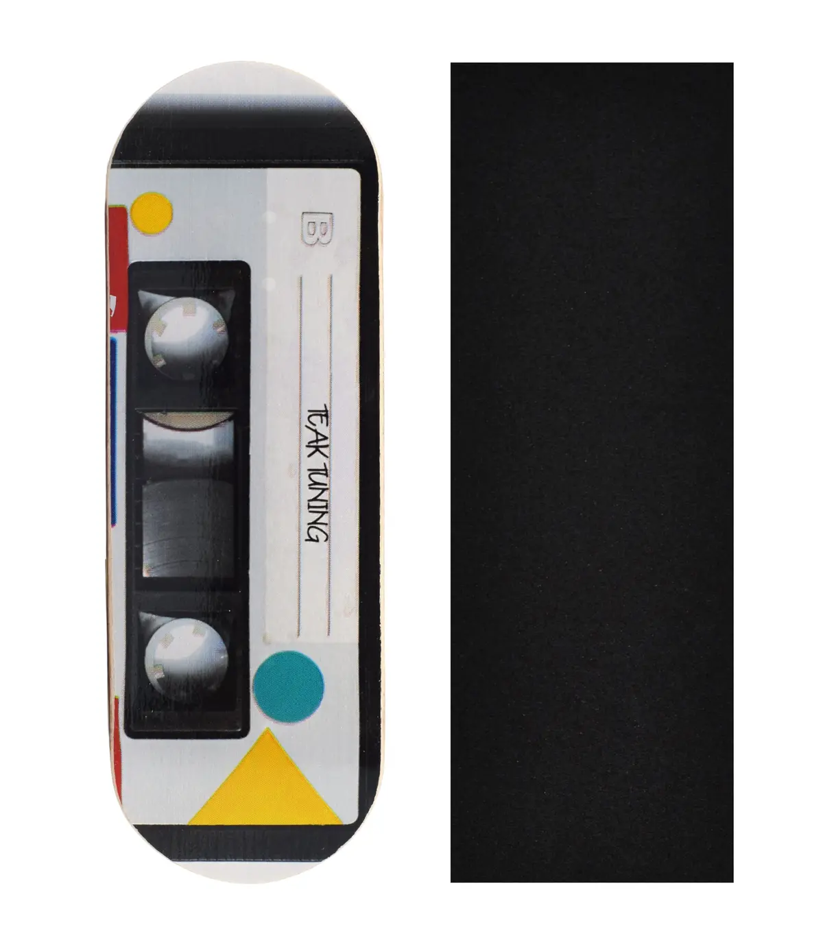 Heat Transfer Graphic Wooden Fingerboard Deck, "Cassette Tape" - 32Mm X 97Mm 1