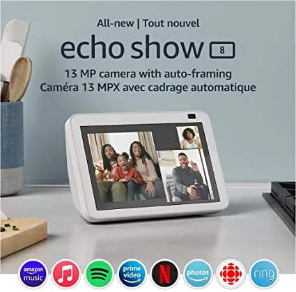 Echo Show 8 - Smart Speaker Com Tela E Alexa - Cor Branca - Novo 1