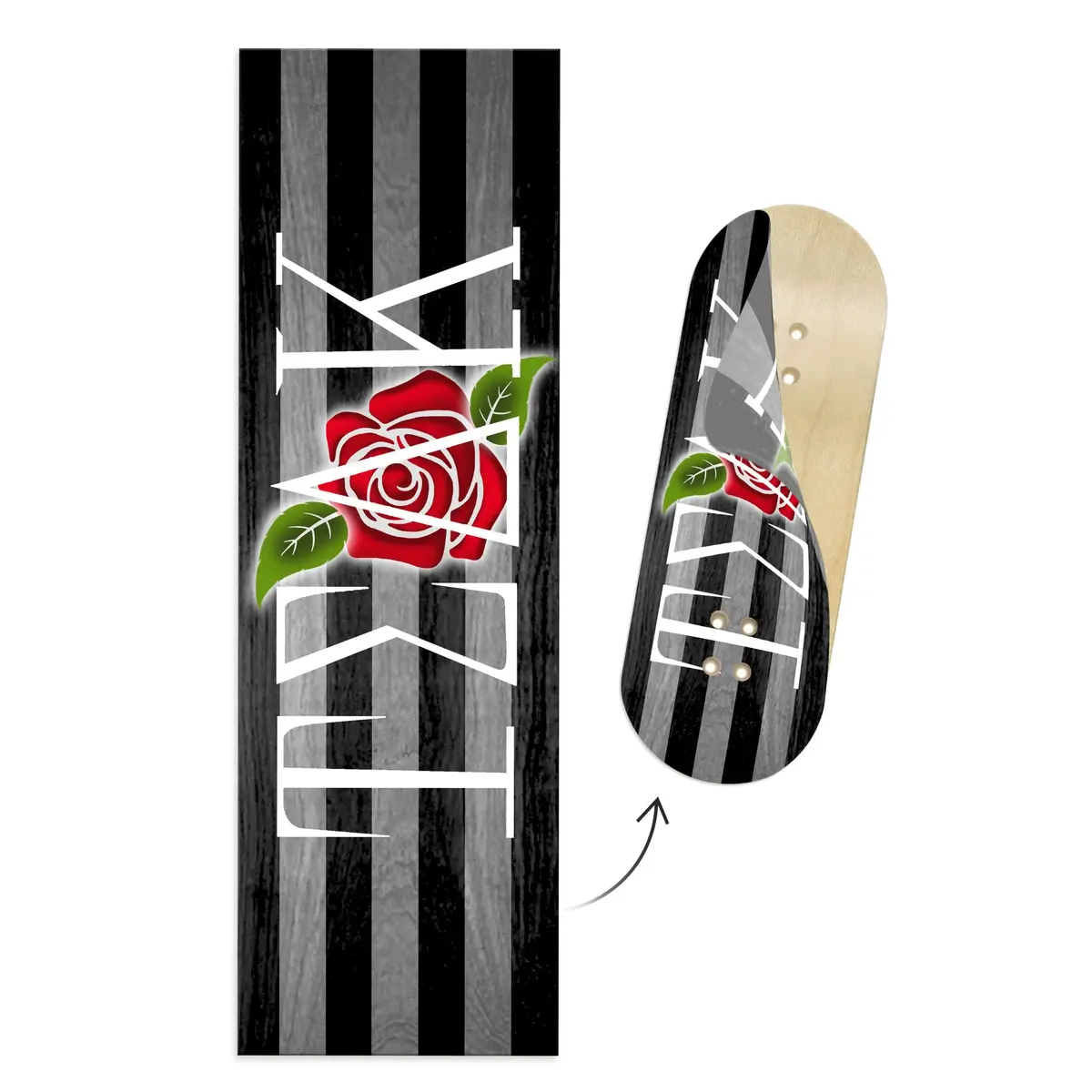 "Petal Power" Wellventions Collaboration Deck Graphic Wrap - Designed By A'niyah (Age 16) - 35Mm X 110Mm 1