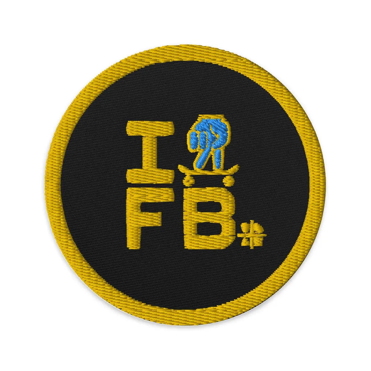 Teak "I Skate Fb" - Embroidered 3 Inch Patch 1