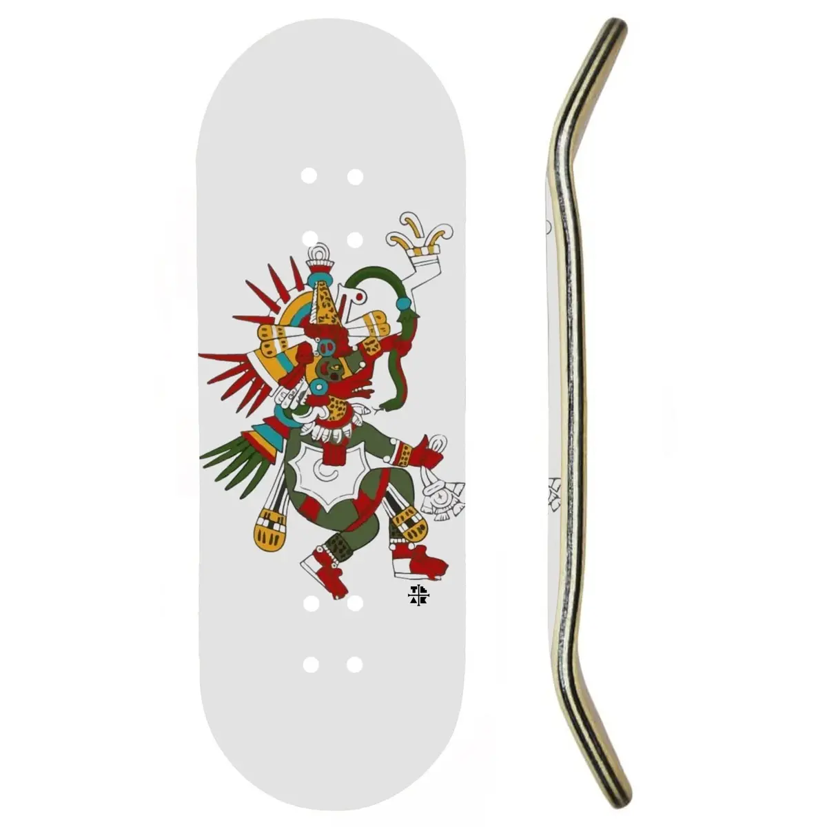 Flow Series Wooden Fingerboard Deck - Azteca Pro Model Graphic Of Esaul Vale 1