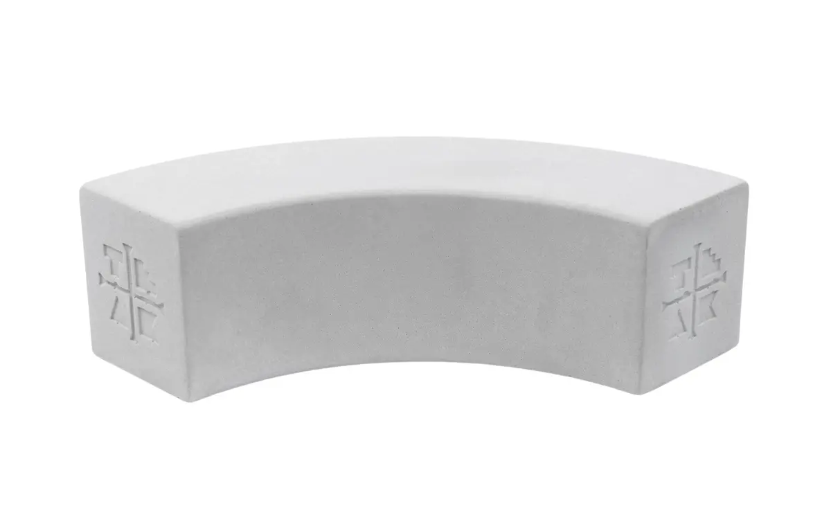 Monument Series Concrete Quarter Arc "Banana" Loaf Obstacle - 6.5" Long, 2" Tall - "Sterling Gray" Colorway 1