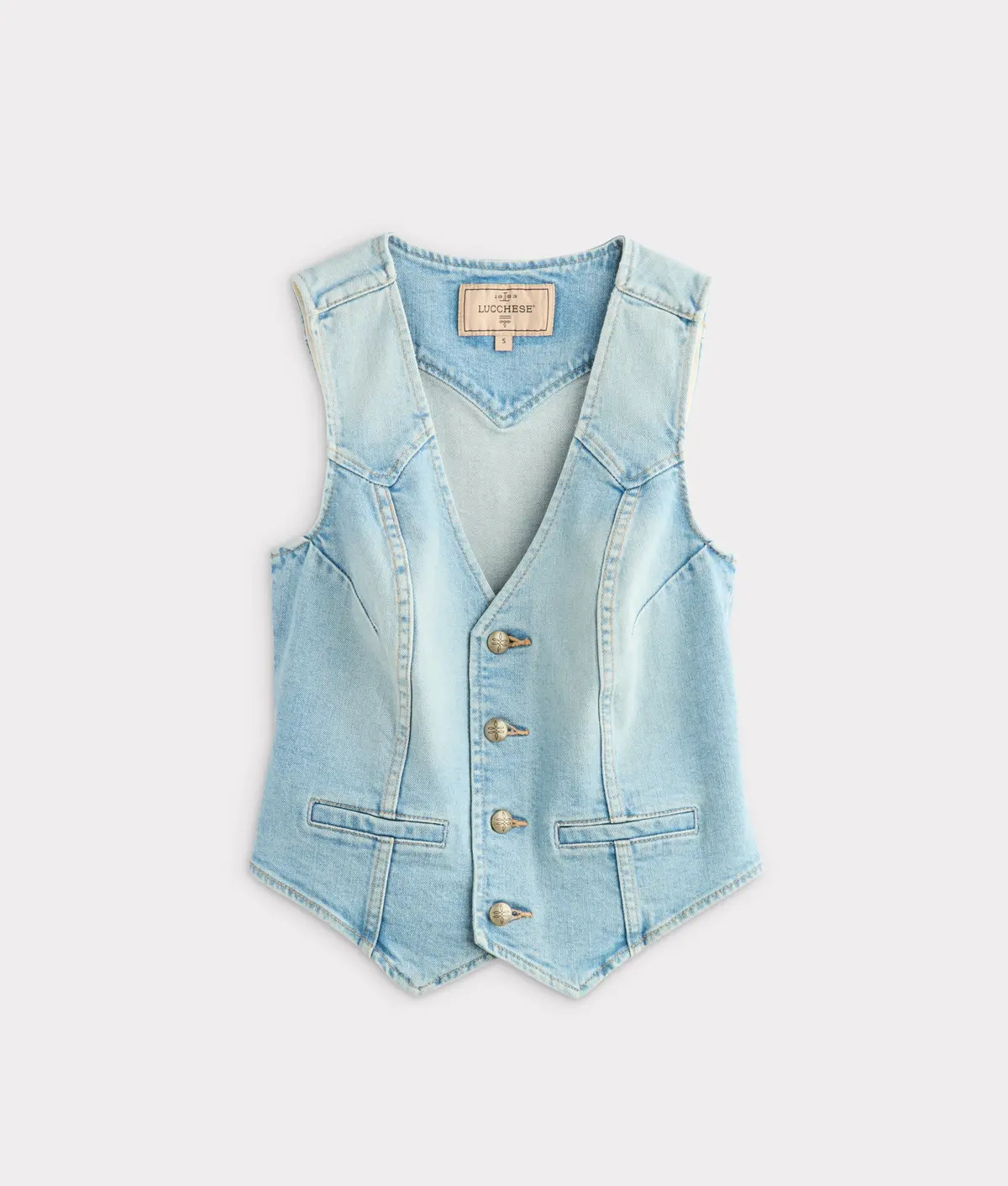 Riley Denim Vest :: Desert Sky Blue 1