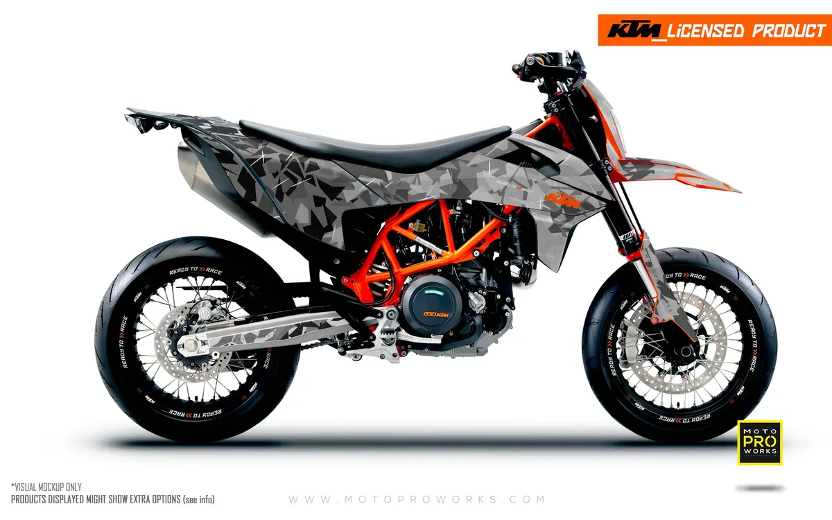 Ktm Graphics - 690 Smc-R "Flake" (Black/Grey) 1