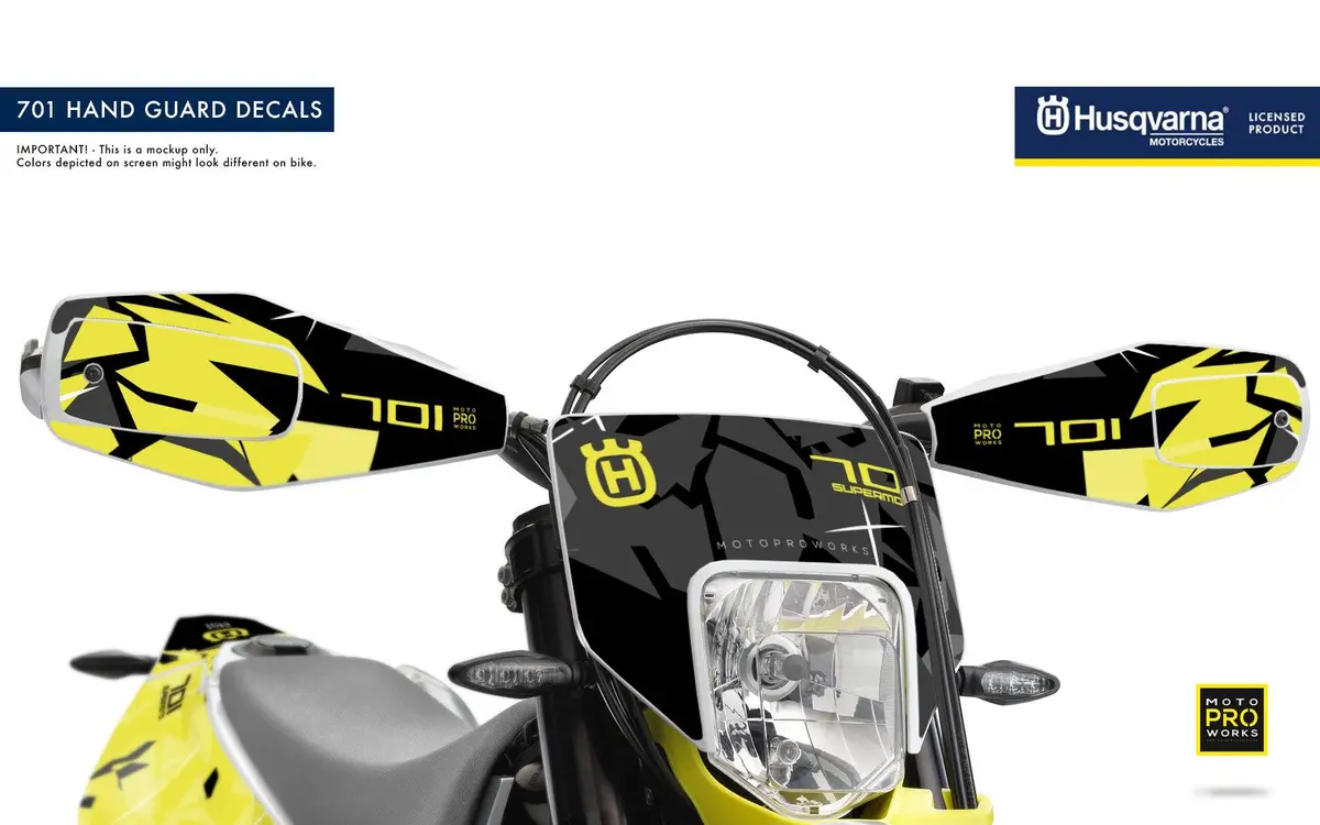 Husqvarna 701 Enduro Graphics - "Flake" (Yellow/Black) 2