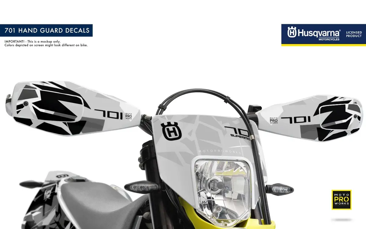 Husqvarna 701 Enduro Graphics - "Flake" (Grey/Black) 2