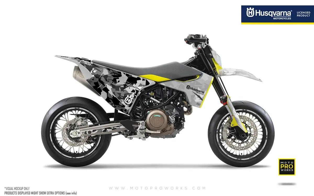 Husqvarna 701 Enduro Graphics - "Flake" (Grey/Black) 1