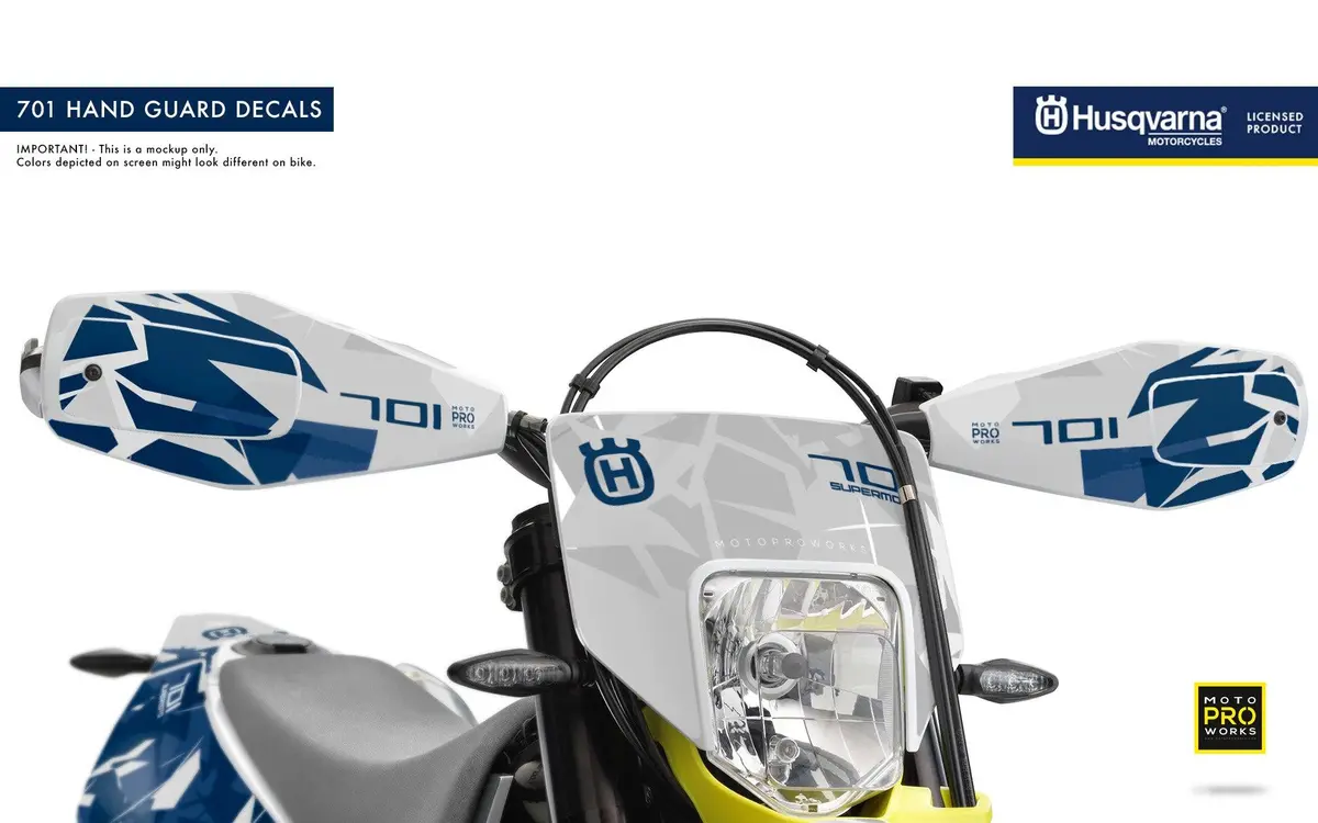 Husqvarna 701 Enduro Graphics - "Flake" (Grey/Blue) 2