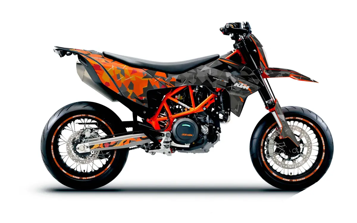 Ktm Graphics - 690 Smc-R "Flake" (Black/Orange) 1
