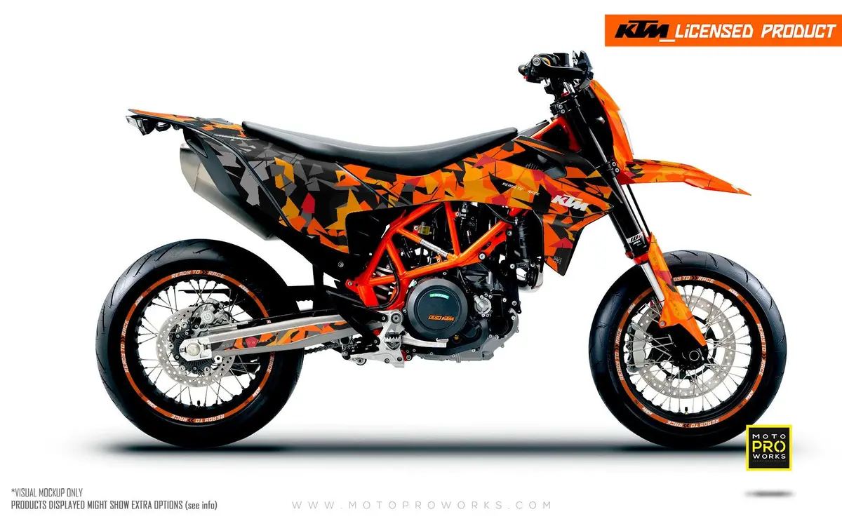 Ktm Graphics - 690 Smc-R "Flake" (Orange/Black) 1