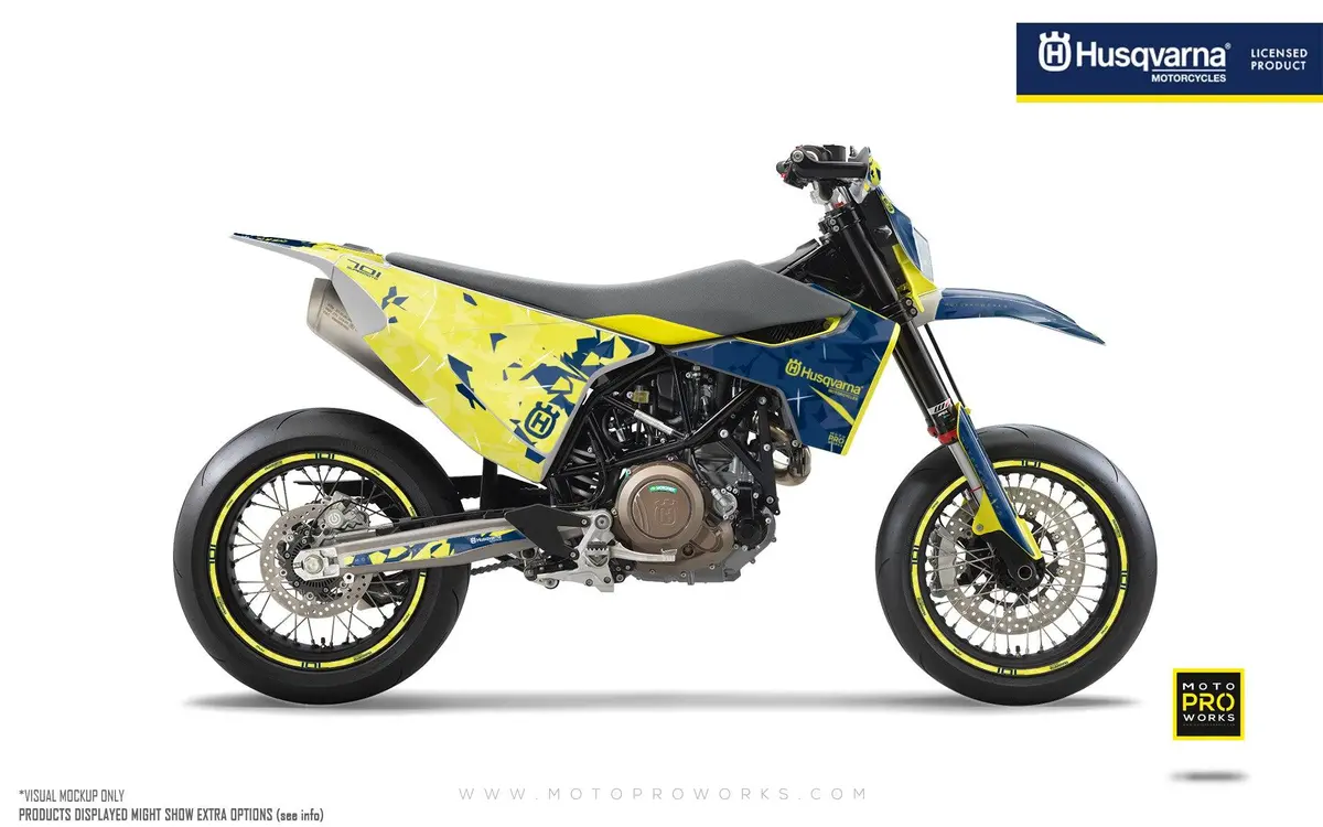 Husqvarna 701 Graphics - "Flake" (Yellow/Blue) 1