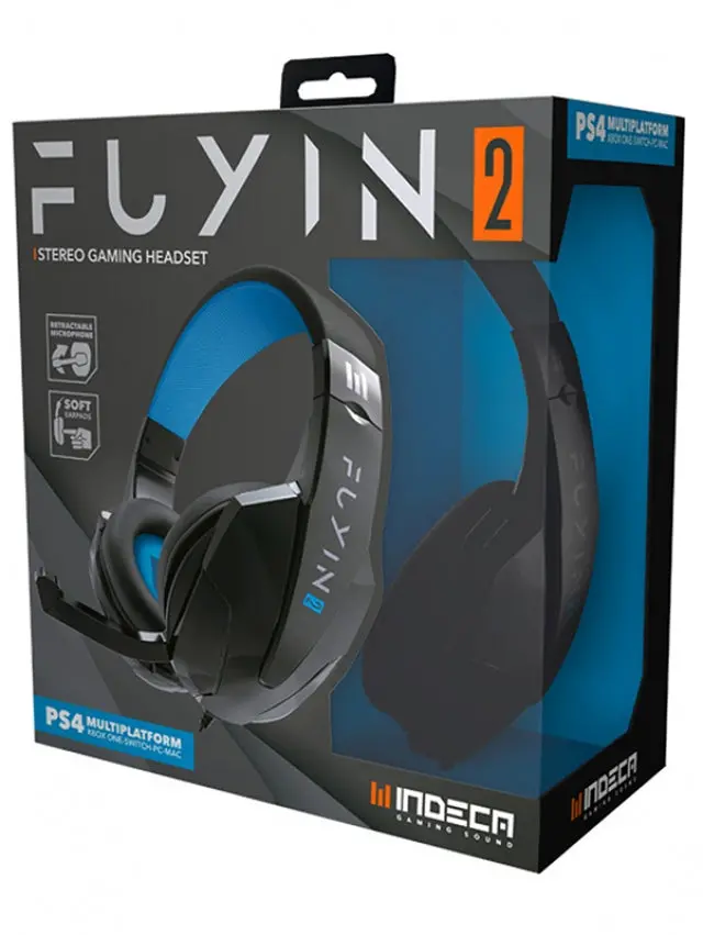 Auscultadores Gaming Indeca Fuyin 2 Azul-Multiplataforma- - Novo 1