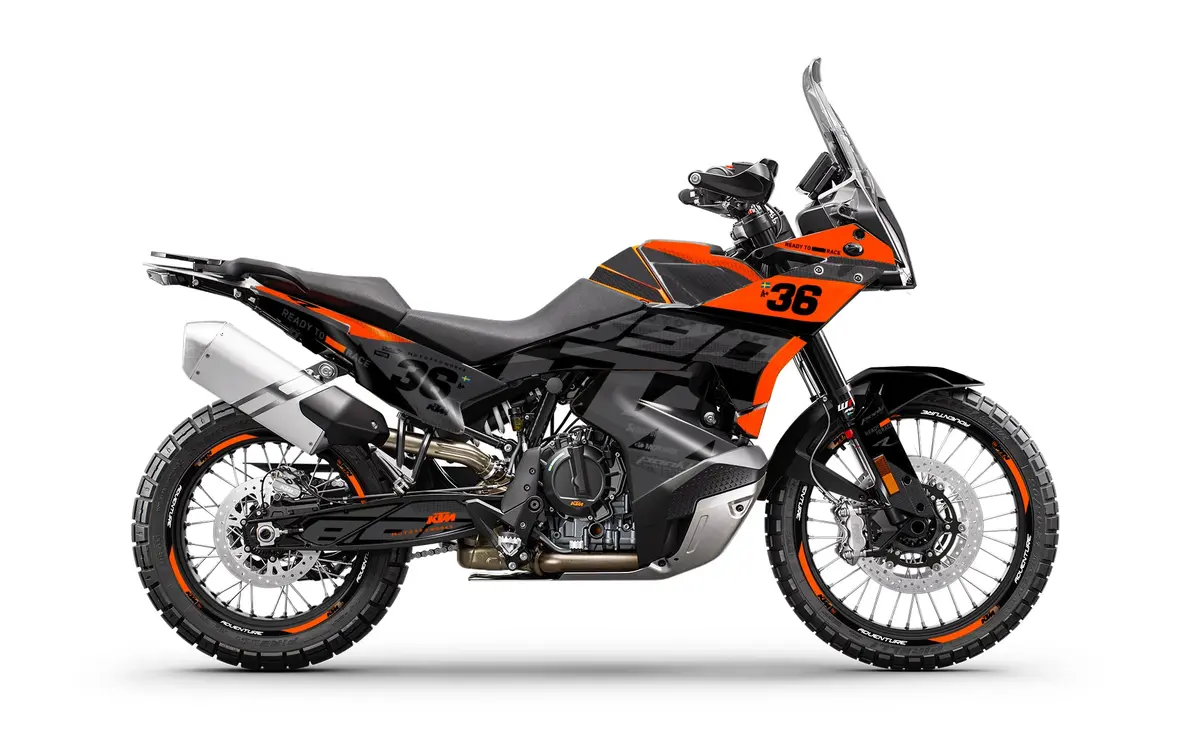 Ktm 790/890 Adventure R/S Graphics - "Frontier" (Black/Orange) 1