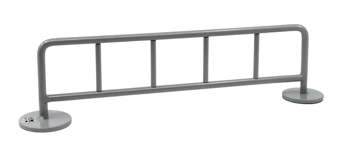 Bike Rack Style Fingerboard Rail, 10" Long - Steel Construction - Silver Grey 1