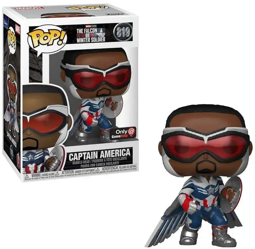Funko Pop! Marvel: Falcão E O Soldado Invernal - Capitão América (Sam Wilson), 3,75 Polegadas 1