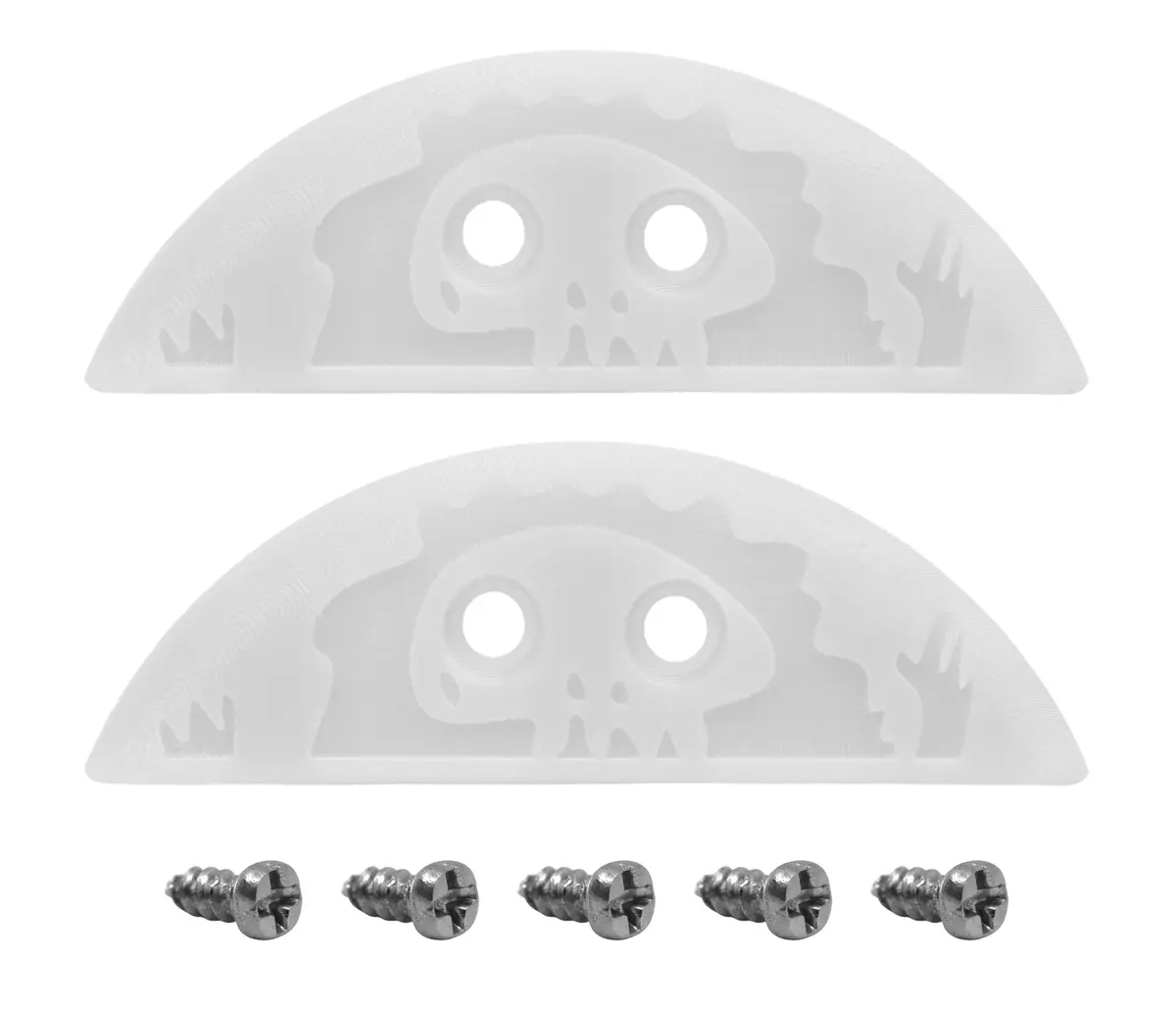 Peeping Yeti Fingerboard Nose & Tail Guards - 7.5Mm X 22Mm - White 1