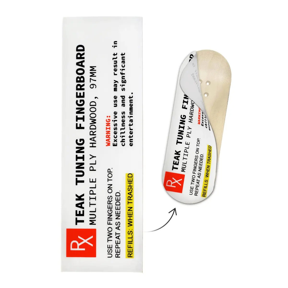 "Teak Prescription" Deck Graphic Wrap - 35Mm X 110Mm 1