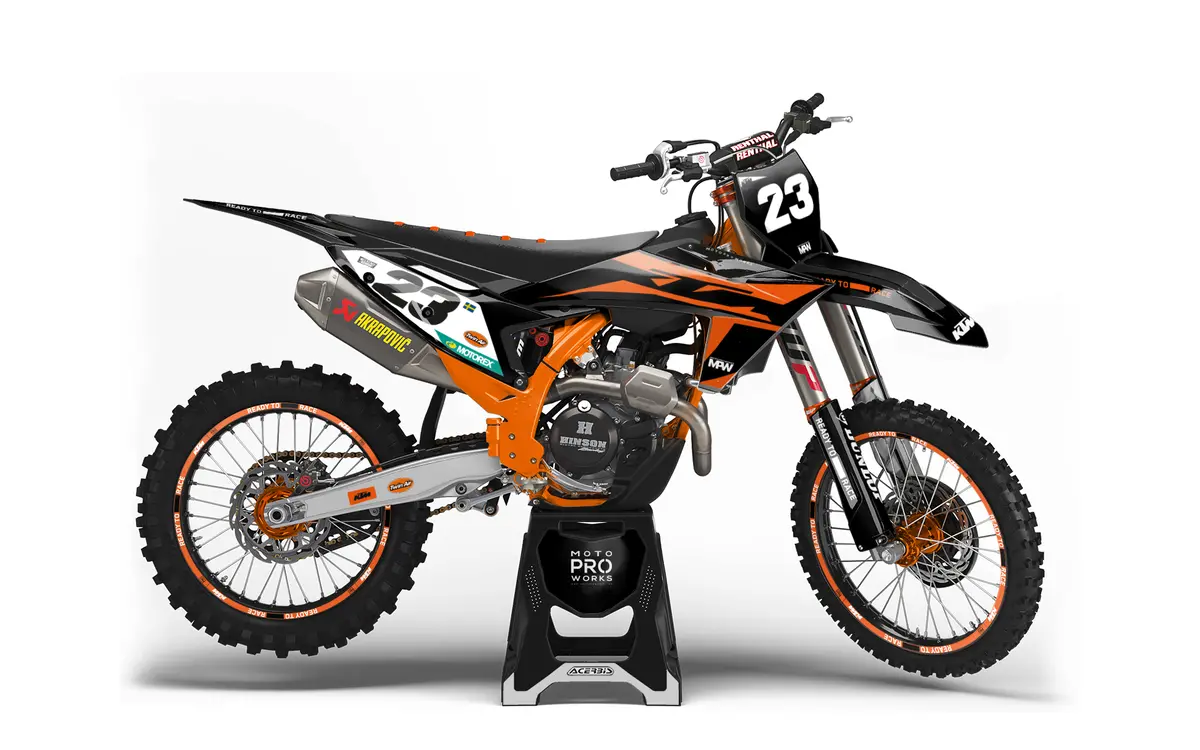 Ktm Exc / Exc-F Graphics - “Ontrack" (Black/Orange) 1