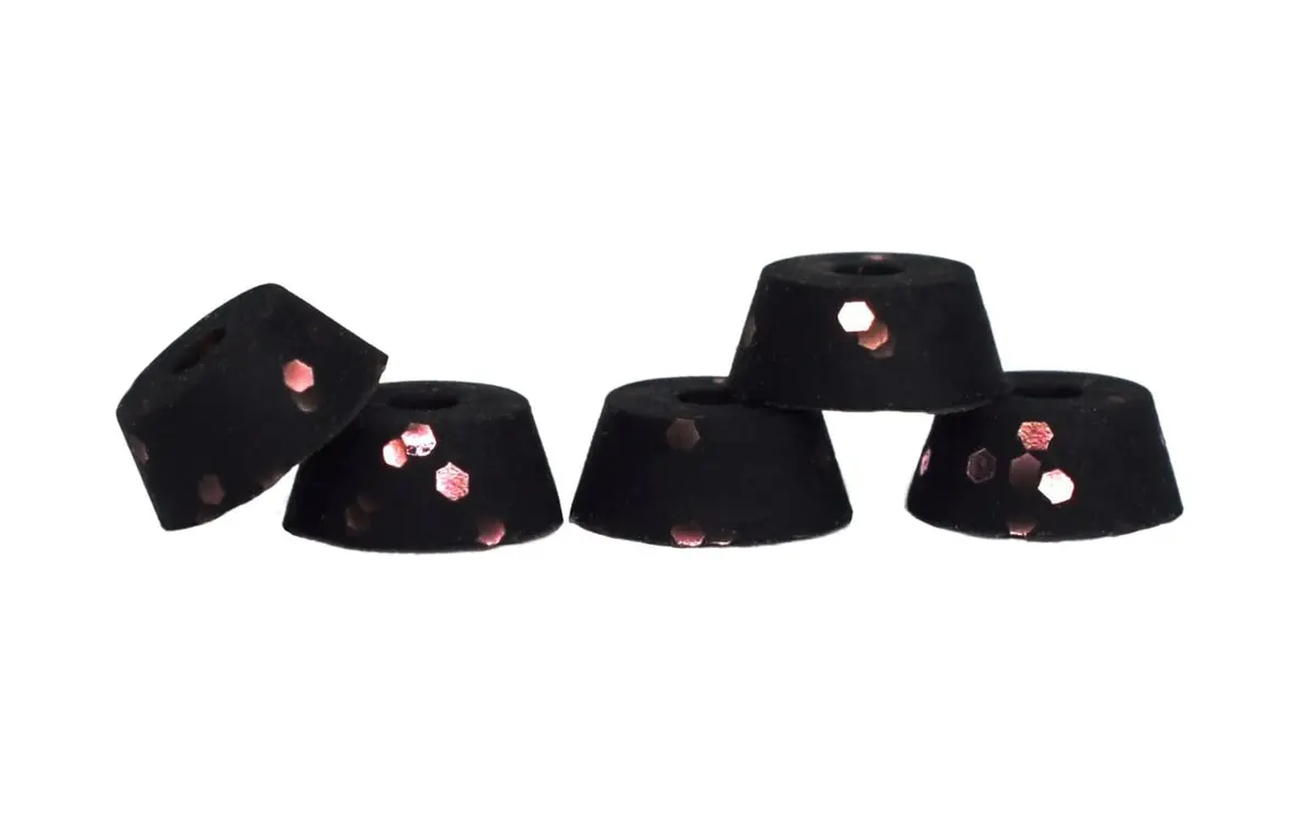 Bubble Bushings Pro Duro Series - Multiple Durometers - Black With Pink Glitter 1