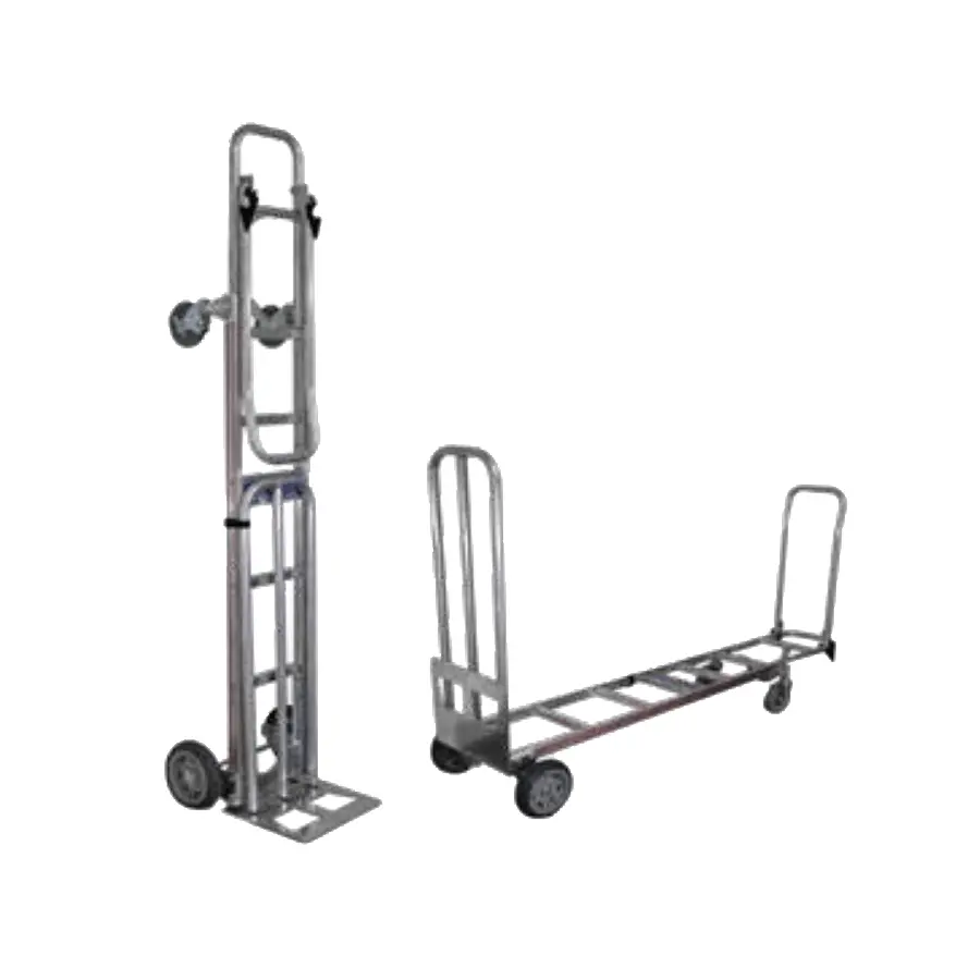 B&P 4-Wheel Folding Snack Route Truck, Weight Cap: 600Lbs/1200Lbs 1