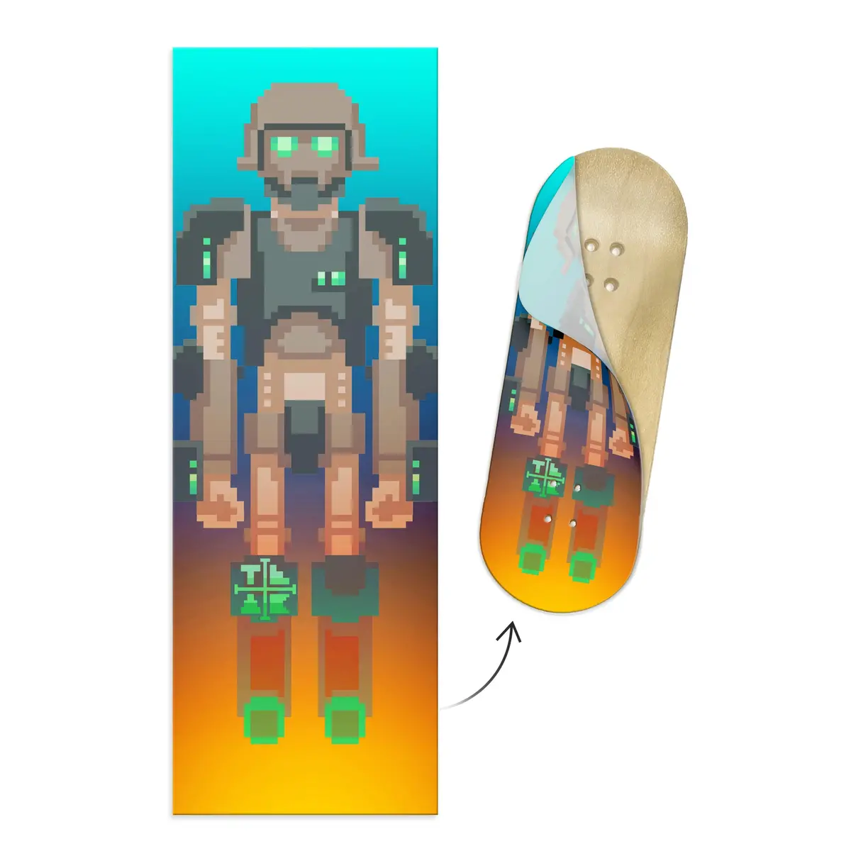 "Teaktron" Artist Collaboration Deck Graphic Wrap - 35Mm X 110Mm 1