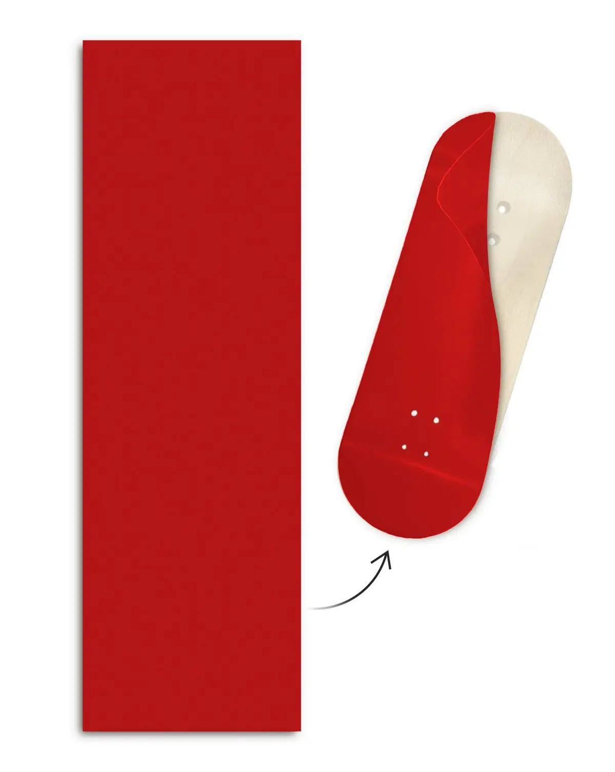 "Scarlet Red Colorway" Colorblock Fingerboard Deck Wrap - 35Mm X 110Mm 1