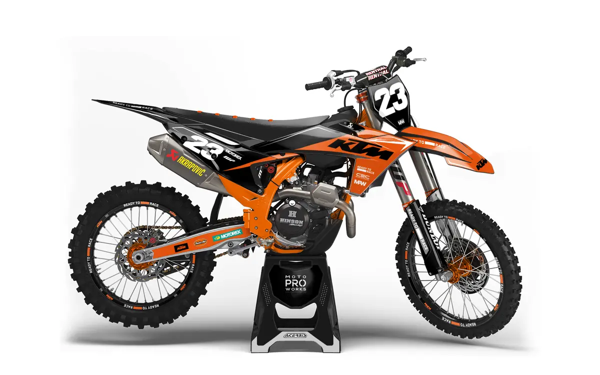 Ktm Exc / Exc-F Graphics - “Ignition” (Black/Orange) 1
