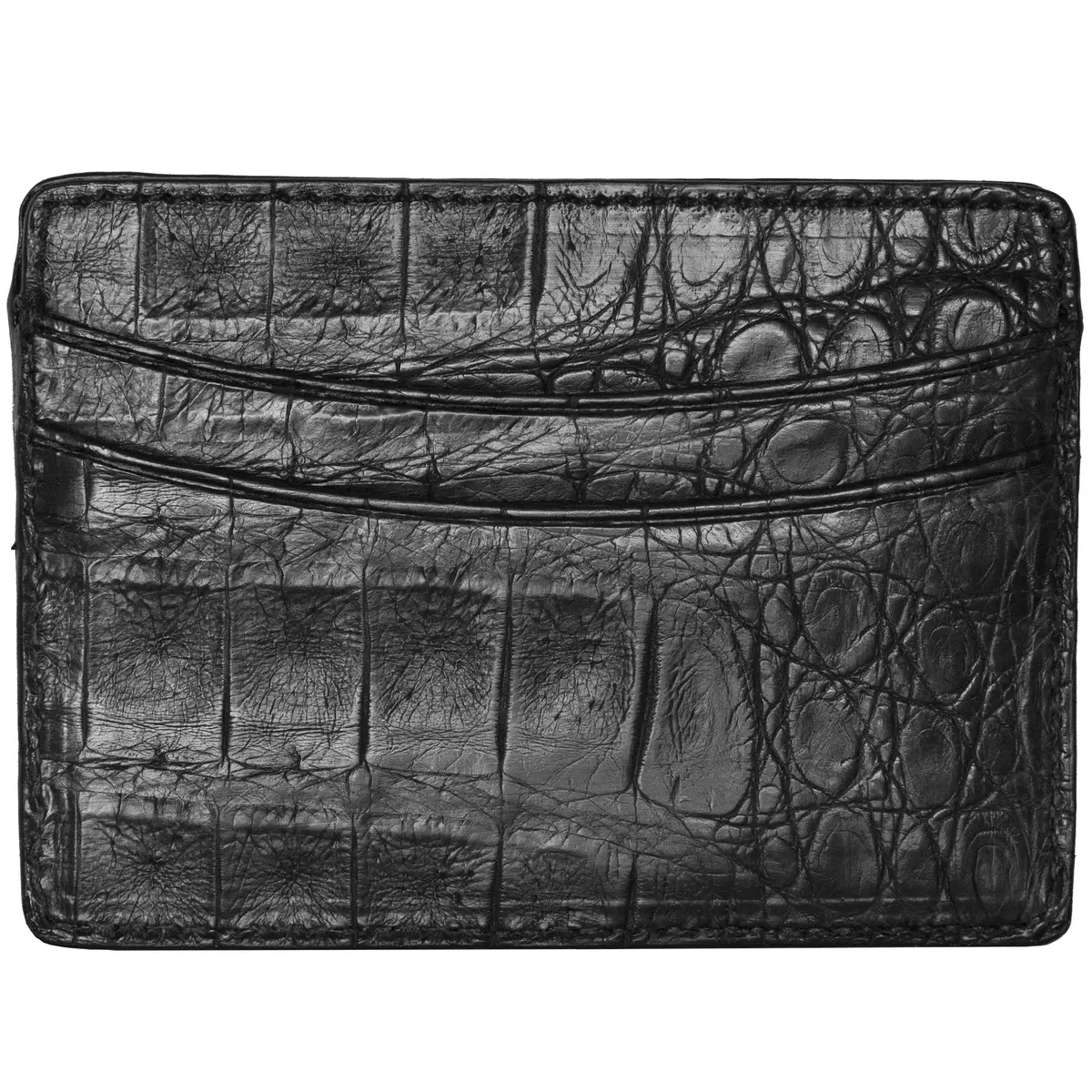Credit Card Case – Crocodile :: Black 2