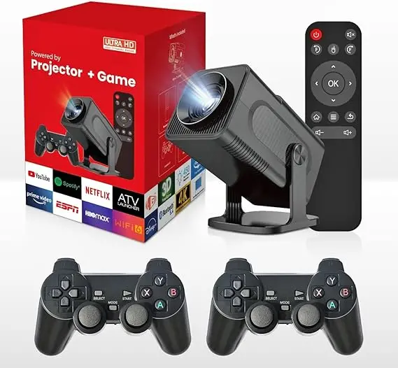 Projetor Portátil Wownect Hy320 Mini Andorid Com Console De Jogos 2 Em 1 - Novo 1