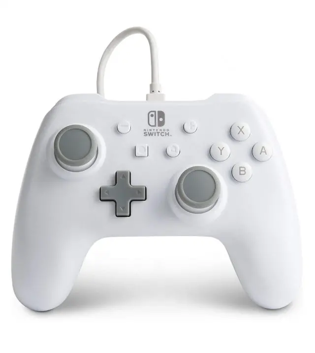 Comando Powera Com Fios Branco  Nintendo Switch - Novo 1