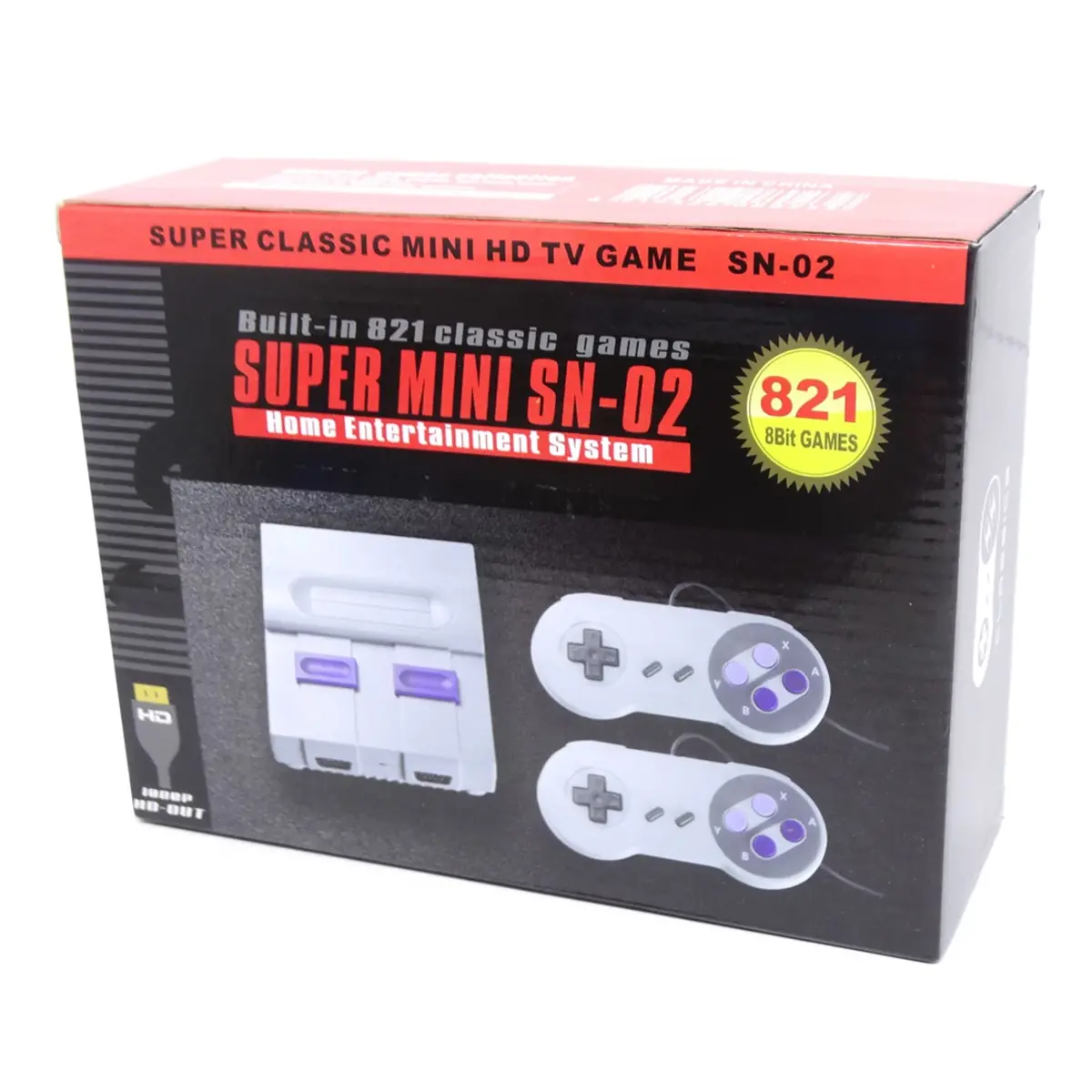 Consola Super Mini Sn-02 821 Jogos - Novo 1