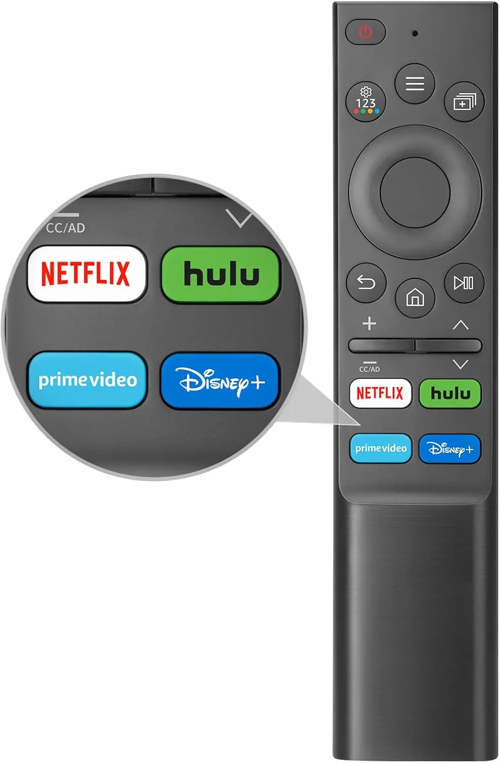 Comando Controle Remoto Universal Para Smart Tv Samsung Com Controle De Voz Teclas Netflix, Prime-Video, Hulu E Disney+ 1
