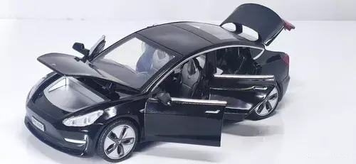 Carro Colecionavel Tesla Modelo 3 Preto  Escala  1:32 1