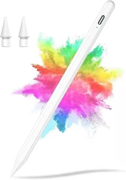 Caneta Stylus Para Apple Ipad Ios Com Alta Precisão Desenho Touch Screen Atracao Magnetica Recarregavel Usb 1,5Mm Indicador Led 1