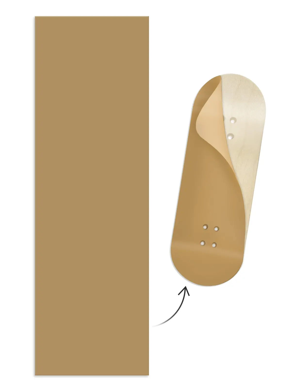 "Gold Decadence Colorway" Colorblock Fingerboard Deck Wrap - 35Mm X 110Mm 1