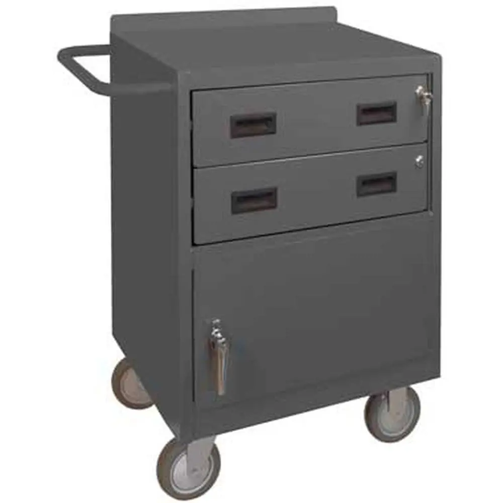 Mobile Bench Cabinet 24"W W/ Two Drawers 1