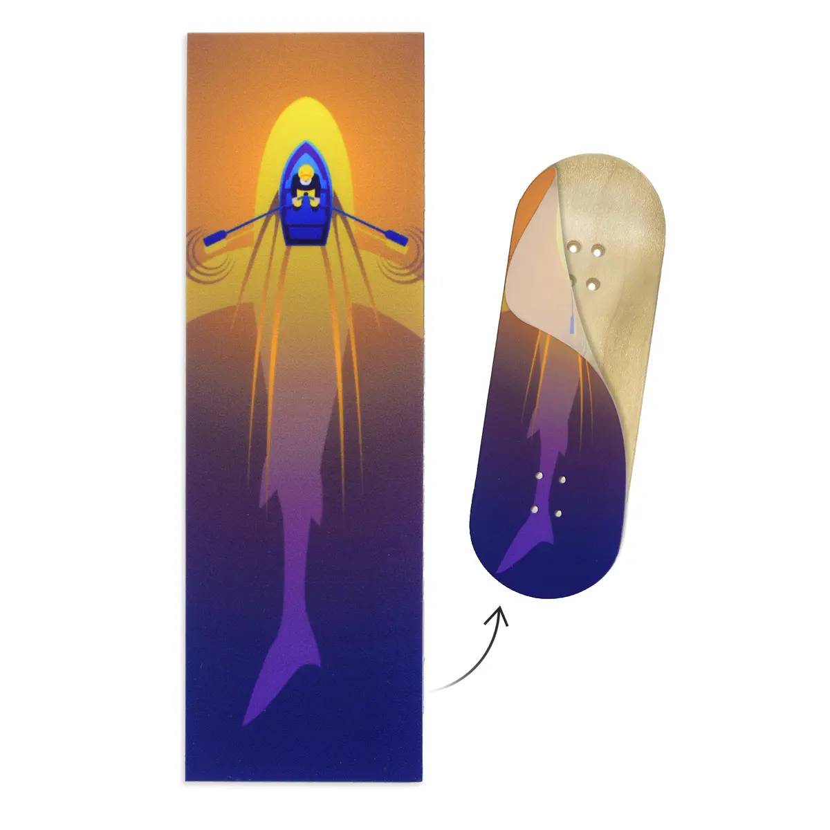 "Bigger Fish" Artist Collaboration Deck Graphic Wrap - 35Mm X 110Mm 1