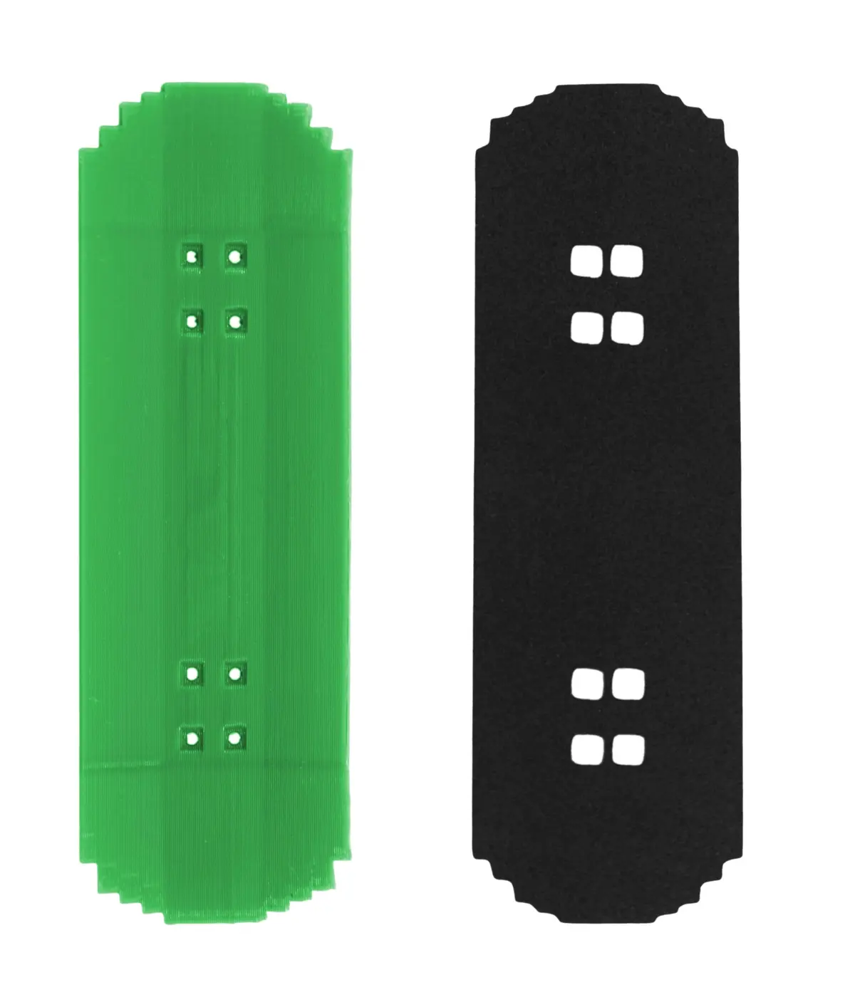 Fingerboard Pixelated Poly Deck, "Game Over Green" - 32Mm X 100Mm 1